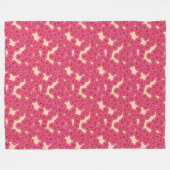 Art-Deco-Blume Fleecedecke (Vorderseite (Horizontal))