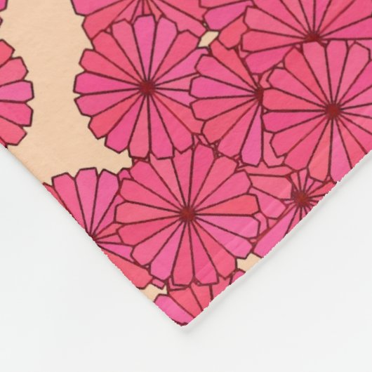 Art-Deco-Blume Fleecedecke (Ecke)