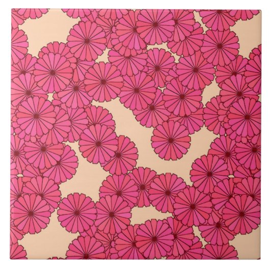 Art-Deco-Blume Fliese (Vorderseite)