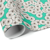 Art-Déco-Blume Geschenkpapier (Rolleneckpunkt)