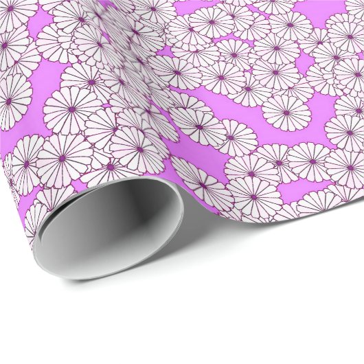 Art-Deco-Blume Geschenkpapier (Rolleneckpunkt)
