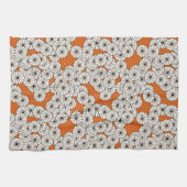 Art-Deco-Blume Geschirrtuch (Horizontal)