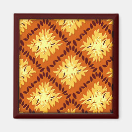 Art Deco Blume Grid - Pumpkin (Magnet) Magnet