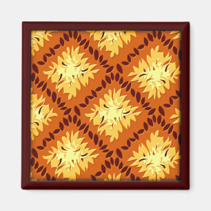 Art Deco Blume Grid - Pumpkin (Magnet) Magnet