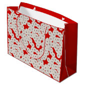 Art-Deco-Blume Große Geschenktüte (Rückseite Schrägansicht)