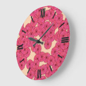 Art-Deco-Blume Große Wanduhr (Winkel)