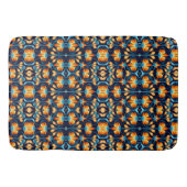 Art-Deco-Blume in Orange Badematte (Vorderseite)