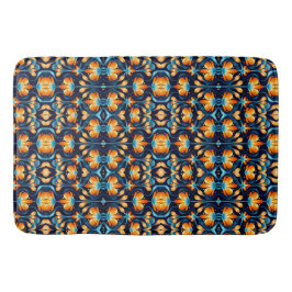 Art-Deco-Blume in Orange Badematte