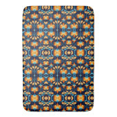 Art-Deco-Blume in Orange Badematte (Vorderseite Vertikal)