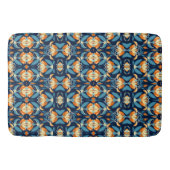 Art-Deco-Blume in Orange Badematte (Vorderseite)