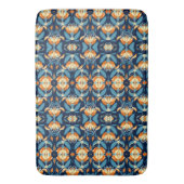 Art-Deco-Blume in Orange Badematte (Vorderseite Vertikal)