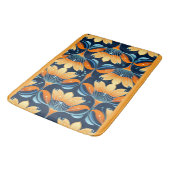 Art-Deco-Blume in Orange Badematte (Schrägansicht)