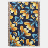 Art-Deco-Blume in Orange Decke (Vorderseite Vertikal)