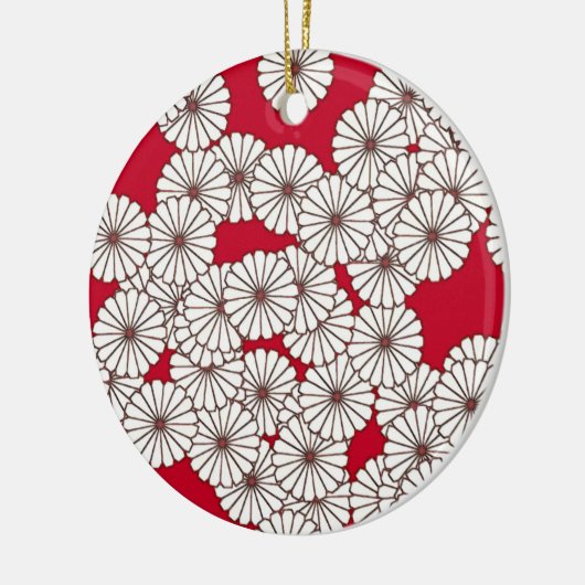 Art-Deco-Blume Keramik Ornament (Links)