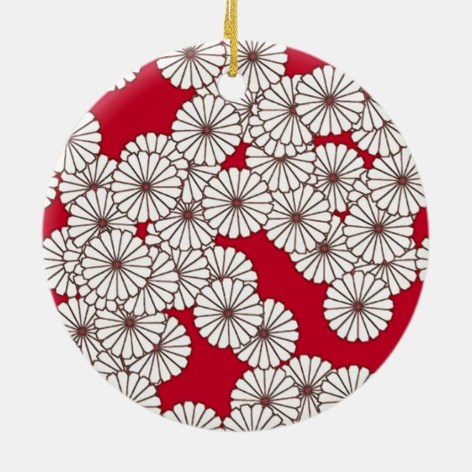 Art-Deco-Blume Keramik Ornament (Hinten)