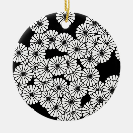 Art-Deco-Blume Keramik Ornament (Vorne)