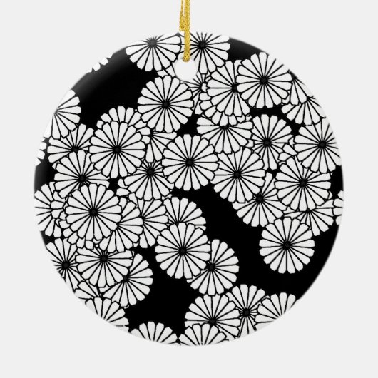 Art-Deco-Blume Keramik Ornament (Hinten)
