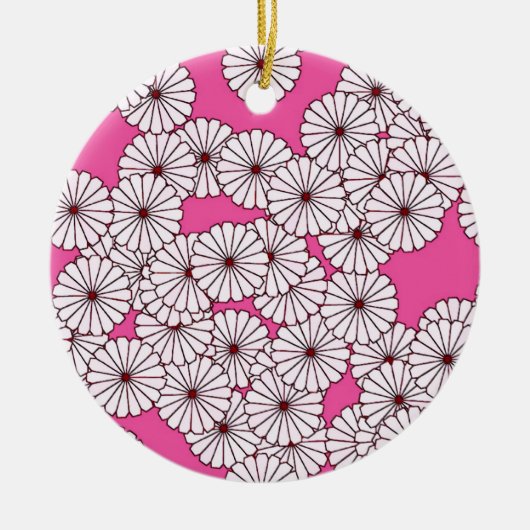 Art-Deco-Blume Keramikornament (Vorne)
