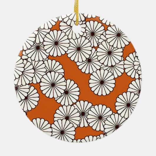 Art-Deco-Blume Keramikornament (Hinten)