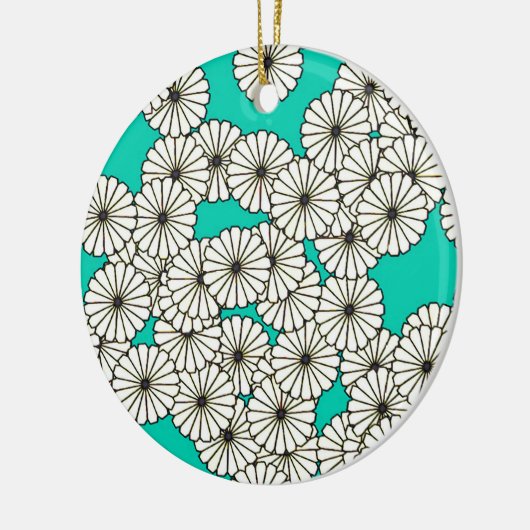 Art-Déco-Blume Keramikornament (Links)
