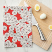 Art-Deco-Blume Küchentuch (Viertel Falte)