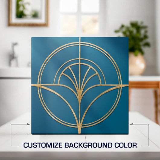 Art Deco Blume Lüfterlinienform - Hintergründe änd Fliese