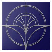 Art Deco Blume Lüfterlinienform - Hintergründe änd Fliese (Vorderseite)
