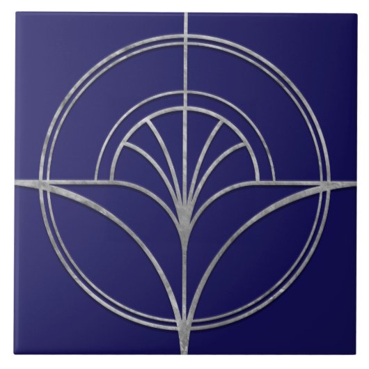Art Deco Blume Lüfterlinienform - Hintergründe änd Fliese (Vorderseite)