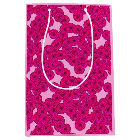 Art-Deco-Blume Mittlere Geschenktüte (Vorderseite)