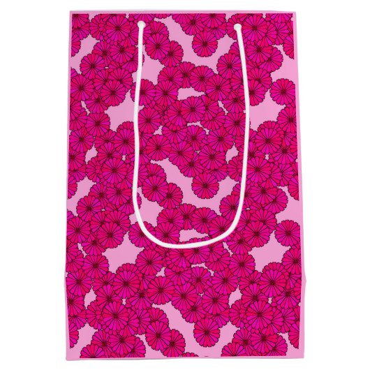 Art-Deco-Blume Mittlere Geschenktüte (Rückseite)