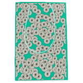 Art-Déco-Blume Mittlere Geschenktüte (Vorderseite)