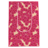 Art-Deco-Blume Mittlere Geschenktüte (Rückseite)