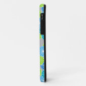 Art Deco Blume Muster - blau und lila grün Case-Mate iPhone Hülle (Hinten/Links)