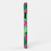 Art Deco Blume Muster - Grüntöne, Fuchsia Case-Mate iPhone Hülle (Hinten/Rechts)