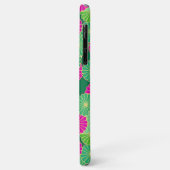 Art Deco Blume Muster - Grüntöne, Fuchsia Case-Mate iPhone Hülle (Hinten/Links)
