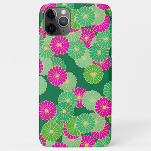 Art Deco Blume Muster - Grüntöne, Fuchsia Case-Mate iPhone Hülle