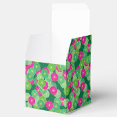 Art Deco Blume Muster - Grüntöne, Fuchsia Geschenkschachtel (Geöffnet)