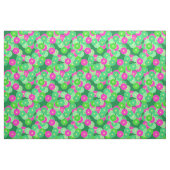 Art Deco Blume Muster - Grüntöne, Fuchsia Stoff (Fat Quarter (45,7 x 55,9 cm))