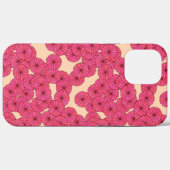 Art Deco Blume Muster - rosa und pfirsichfarben Case-Mate iPhone Hülle (Rückseite (Horizontal))