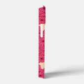 Art Deco Blume Muster - rosa und pfirsichfarben Case-Mate iPhone Hülle (Rückseite / Rechts)