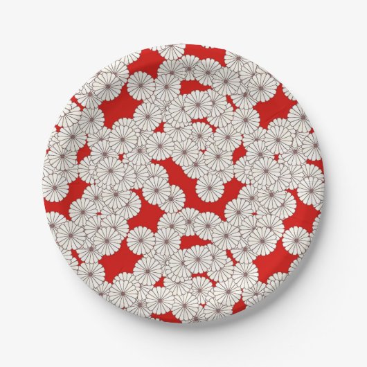 Art-Deco-Blume Pappteller (Vorderseite)