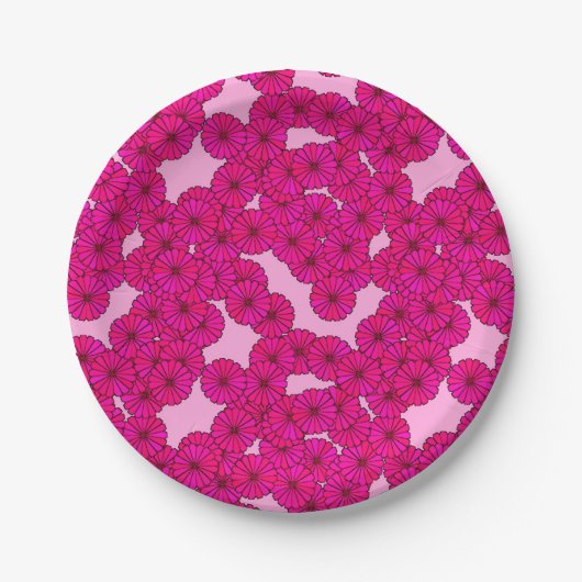 Art-Deco-Blume Pappteller (Vorderseite)