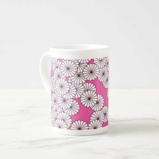 Art-Deco-Blume Porzellantasse (Vorderseite Links)