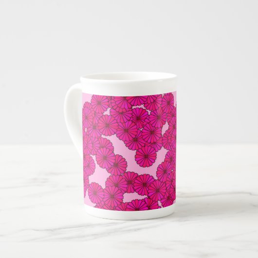 Art-Deco-Blume Porzellantasse (Vorderseite Links)