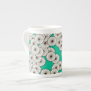 Art-Déco-Blume Porzellantasse