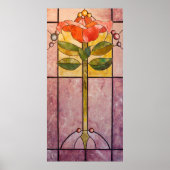 Art-Deco-Blume Poster (Vorne)