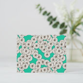 Art-Déco-Blume Postkarte (Stehend Vorderseite)