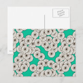Art-Déco-Blume Postkarte (Vorne/Hinten)