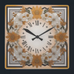 Art-Deco-Blume Quadratische Wanduhr<br><div class="desc">Großartiges Uhrendesign. Du wirst es wie andere Liebe bekommen. Sie können dieses Design auch für andere Produkte verwenden,  die Sie mögen,  oder Ihren Text anpassen und hinzufügen. Folgen Sie mir für mehr. Vielen Dank. Ich wünsche Ihnen einen schönen Tag.</div>