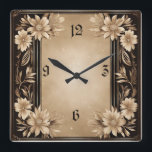 Art Deco Blume Quadratische Wanduhr<br><div class="desc">Großartiges Uhrendesign. Du wirst es wie andere Liebe bekommen. Sie können dieses Design auch für andere Produkte verwenden,  die Sie mögen,  oder Ihren Text anpassen und hinzufügen. Folgen Sie mir für mehr. Vielen Dank. Ich wünsche Ihnen einen schönen Tag.</div>